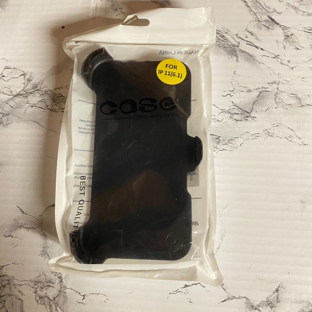 New Iphone 11 6.1 Black Plastic Defender Clip Mobile Cell Phone Case
